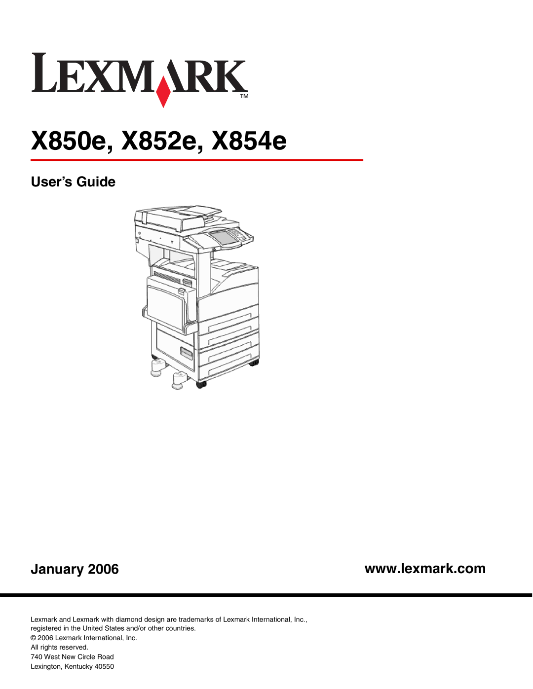 Lexmark manual X850e, X852e, X854e 