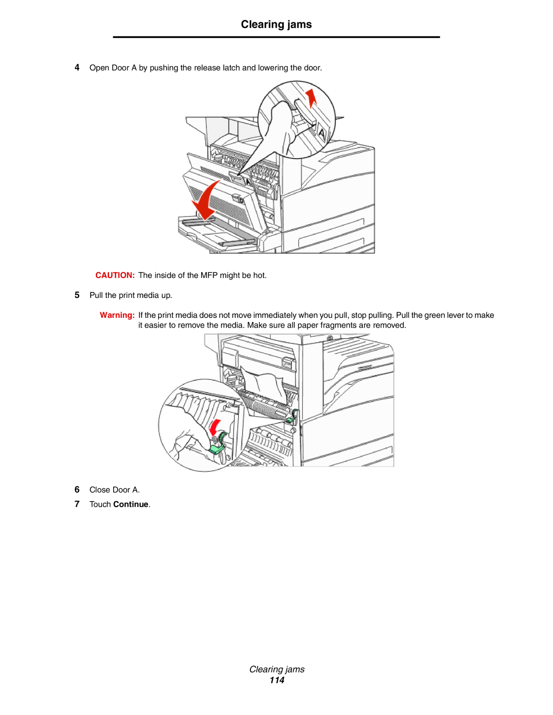 Lexmark X854e, X850e, X852e manual 114 