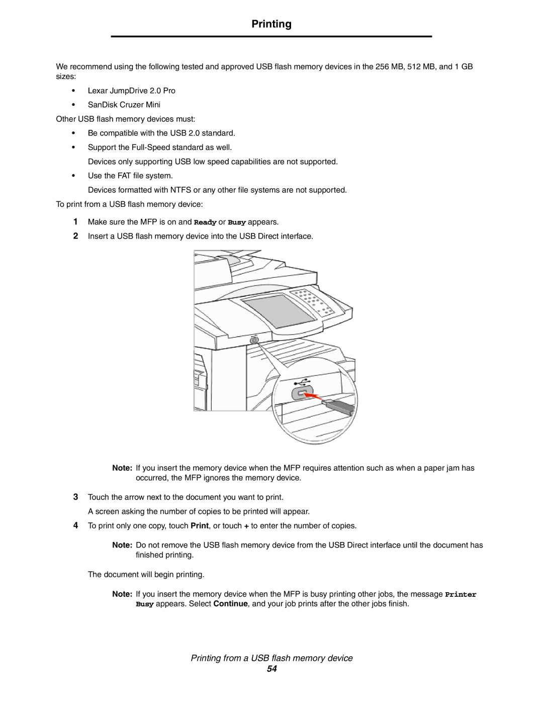 Lexmark X854e, X850e, X852e manual Printing 