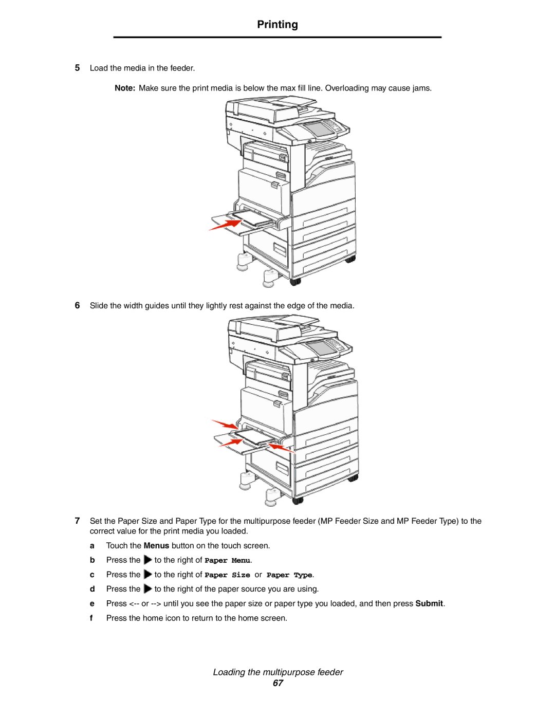 Lexmark X850e, X854e, X852e manual Printing 