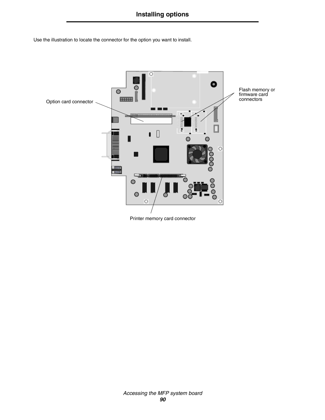 Lexmark X854e, X850e, X852e manual Firmware card 