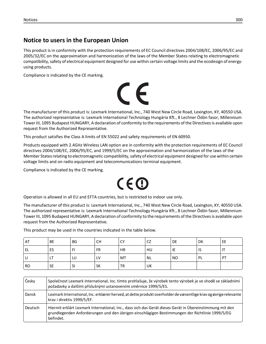 Lexmark X862DTE, 19Z0100, 19Z0201 manual 300 