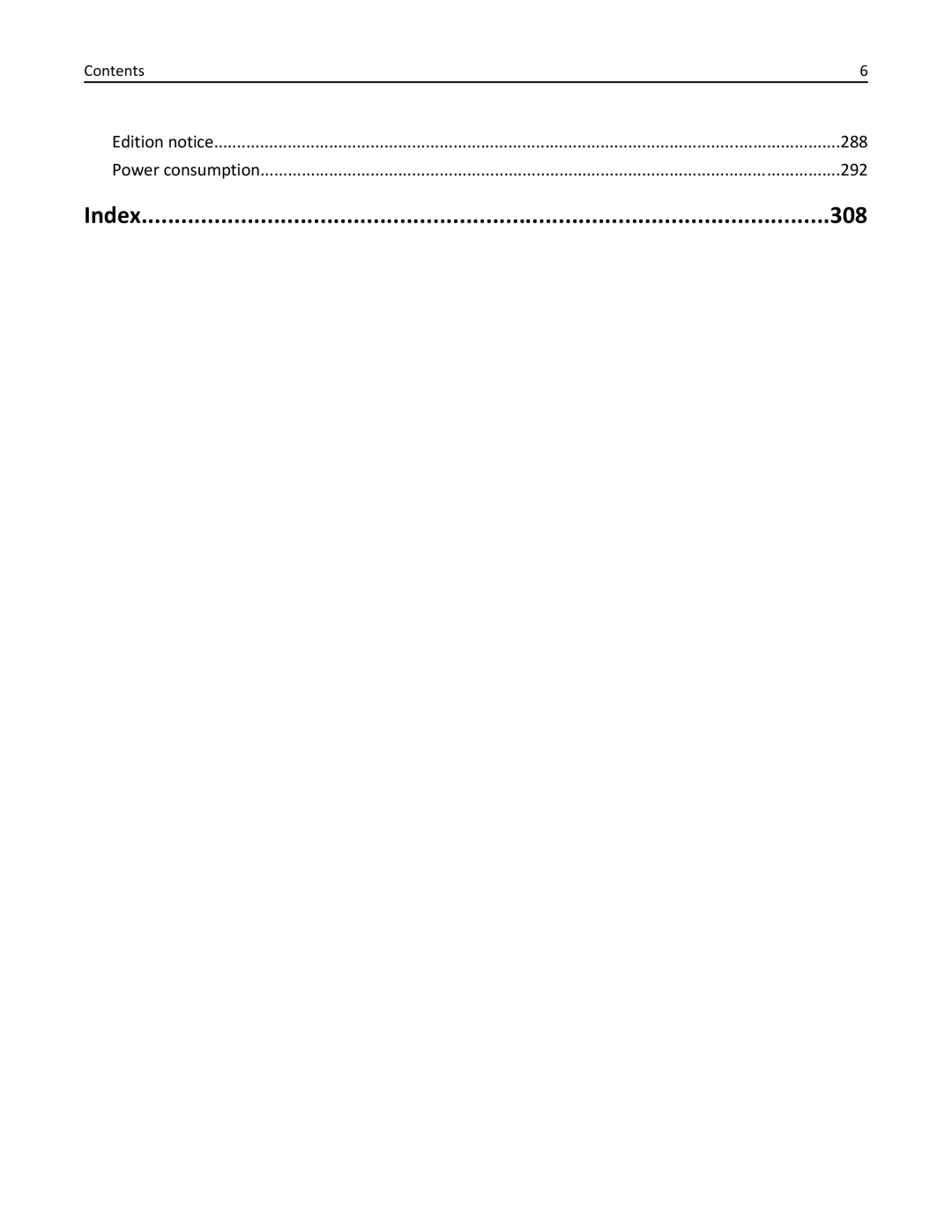 Lexmark X862DTE, 19Z0100, 19Z0201 manual Index 308, Power consumption 