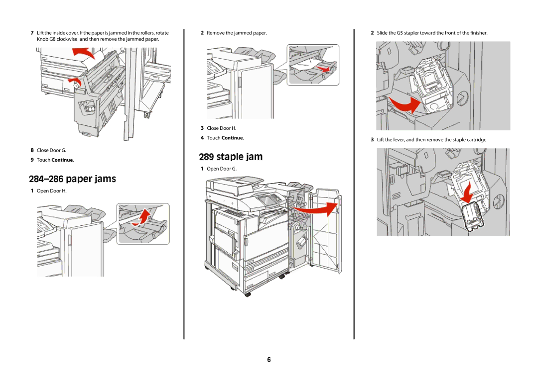 Lexmark X945, X94x manual Staple jam 