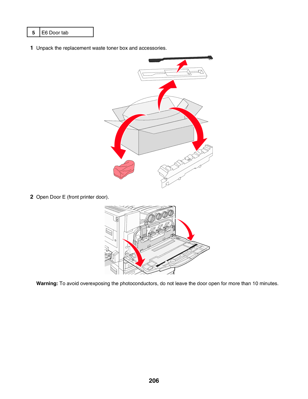 Lexmark X945E, X940E manual 206 