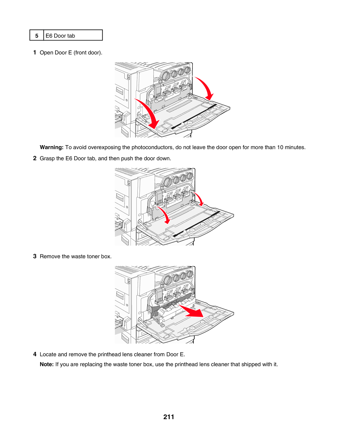 Lexmark X940E, X945E manual 211 