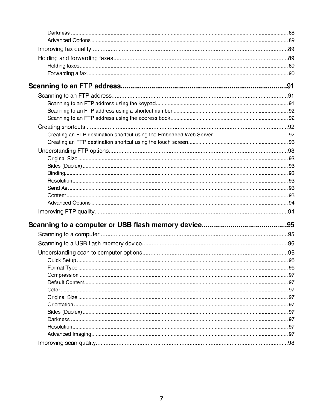 Lexmark X940E, X945E manual Scanning to an FTP address 