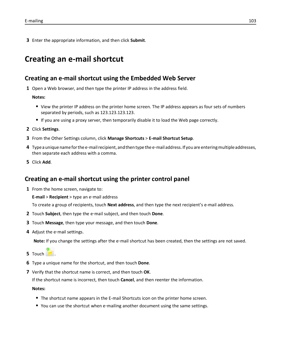 Lexmark XM3100 manual Creating an e-mail shortcut using the Embedded Web Server, Click Settings 