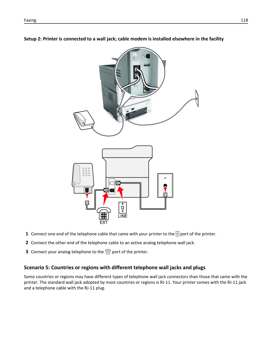 Lexmark XM3100 manual Faxing 118 