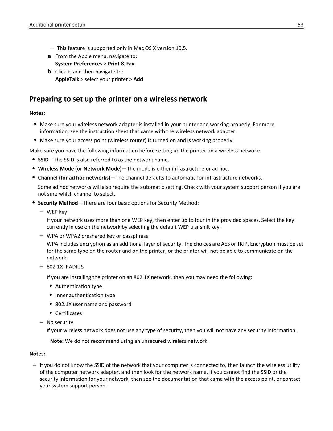 Lexmark XM3100 manual Preparing to set up the printer on a wireless network, AppleTalk select your printer Add 