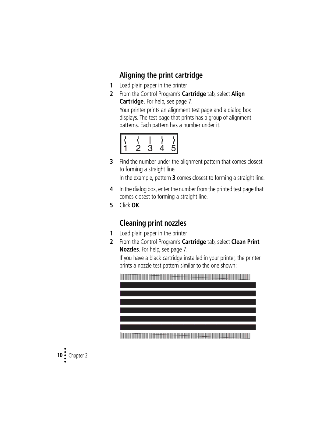 Lexmark Z12 manual Aligning the print cartridge, Cleaning print nozzles, Click OK 