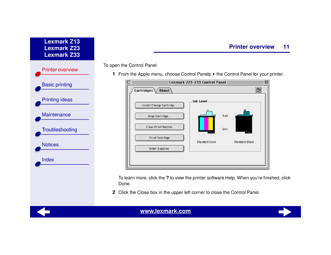 Lexmark Z13, Z23, Z33 manual Lexmark Z13 Lexmark Z23 Lexmark Z33 