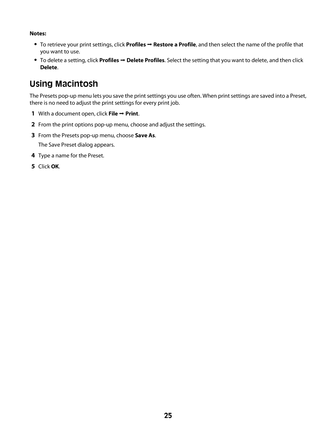 Lexmark Z2300 manual Using Macintosh 