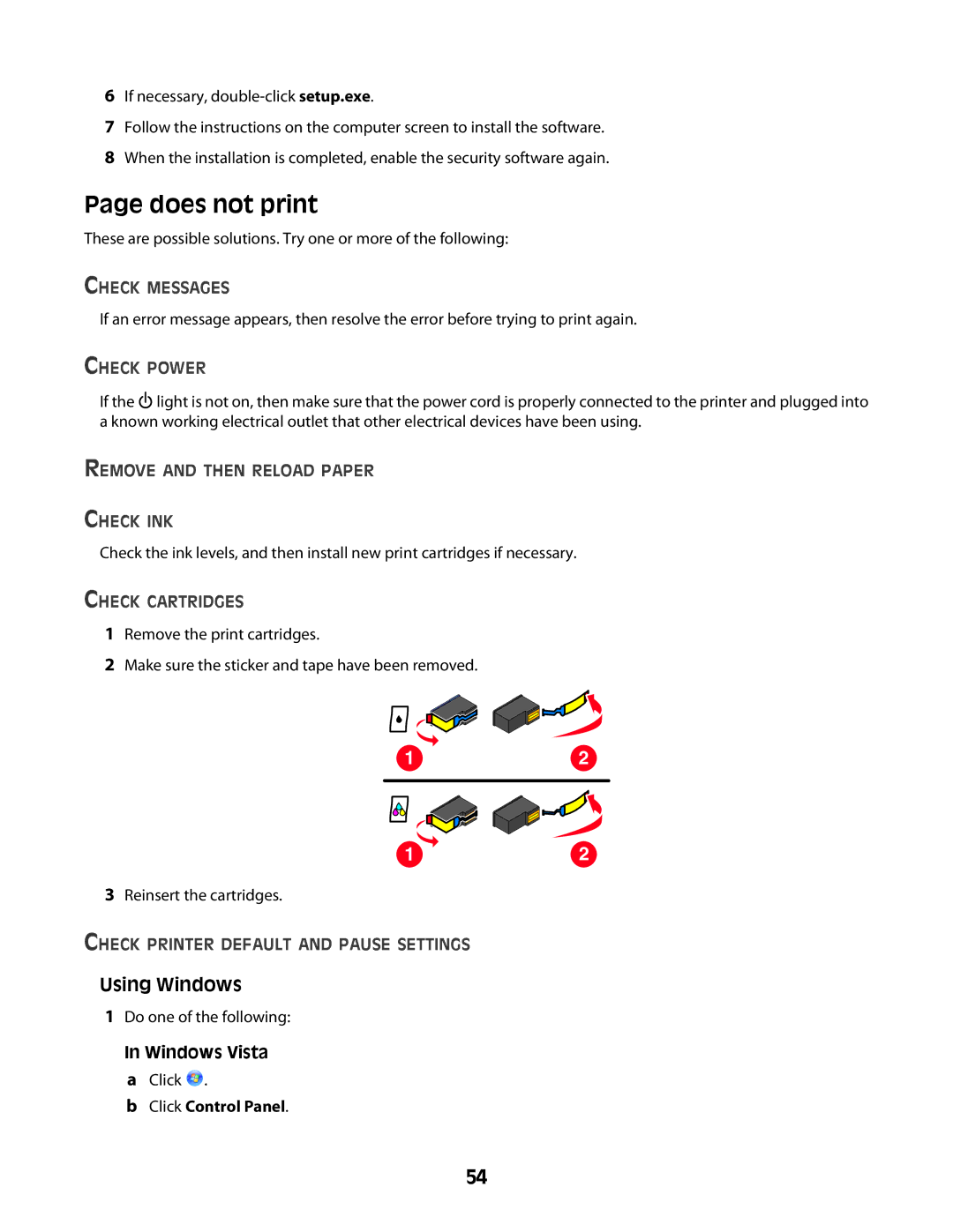 Lexmark Z2400 Series manual Does not print, Using Windows 