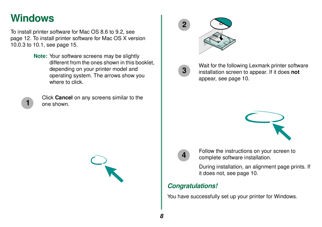 Lexmark Z35 manual Windows 