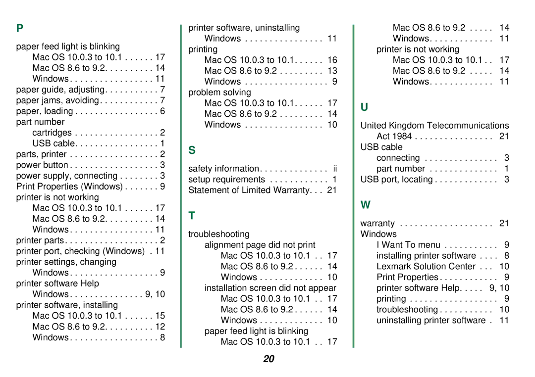 Lexmark Z35 manual Paper feed light is blinking 