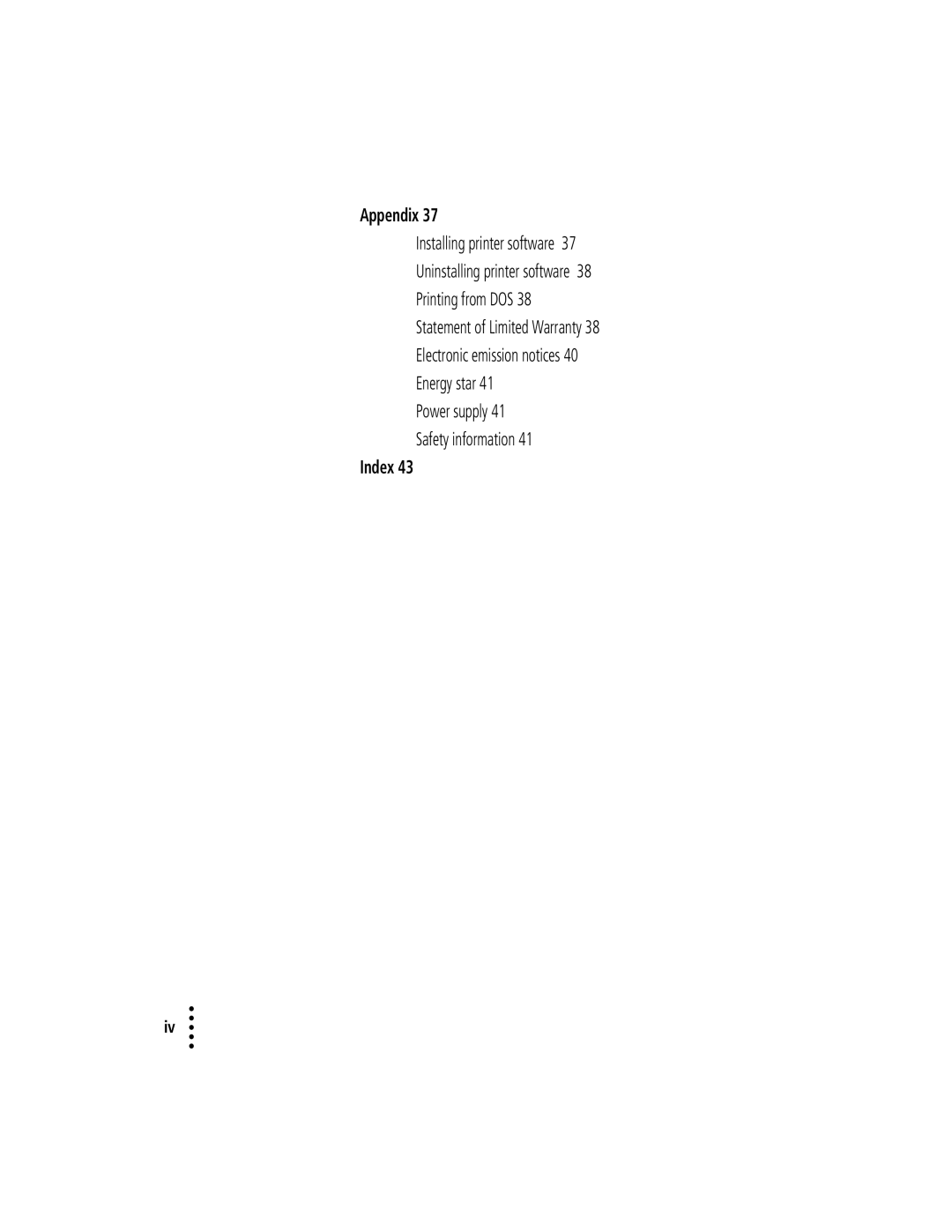 Lexmark Z42 manual Appendix, Index 