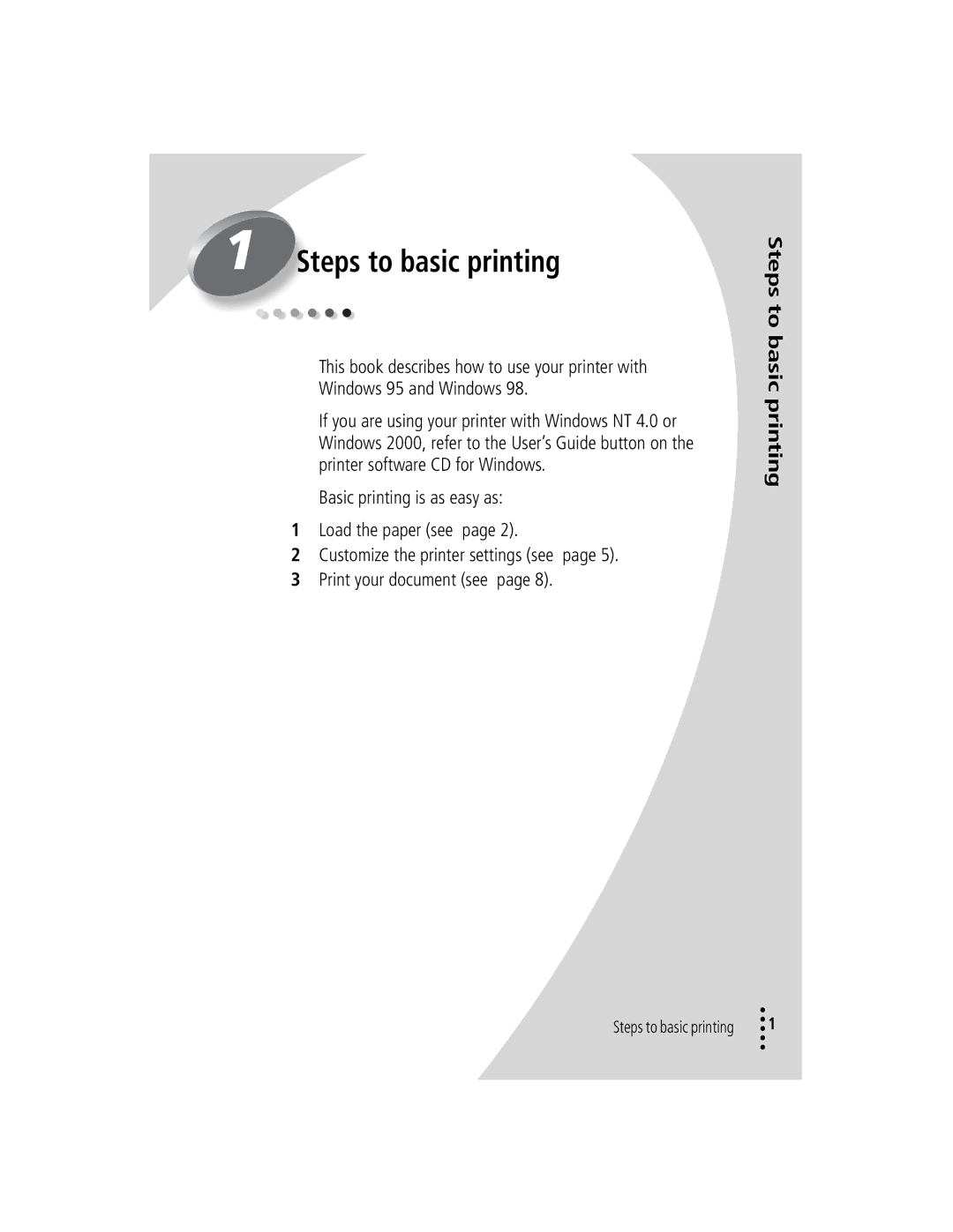 Lexmark Z42 manual Steps to basic printing 