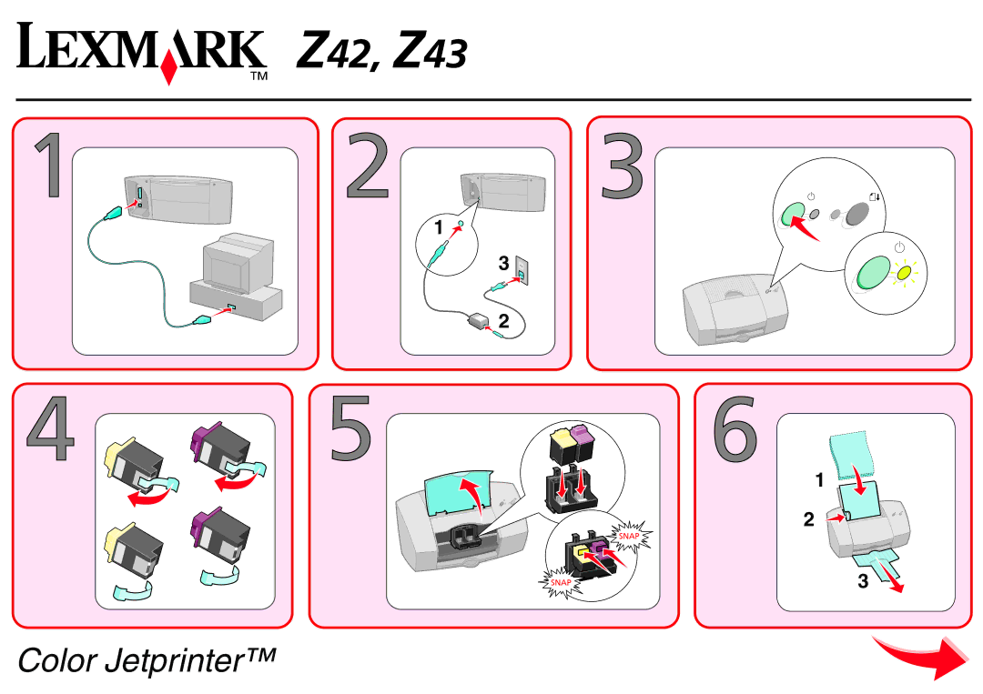 Lexmark Z43 manual Color Jetprinter 