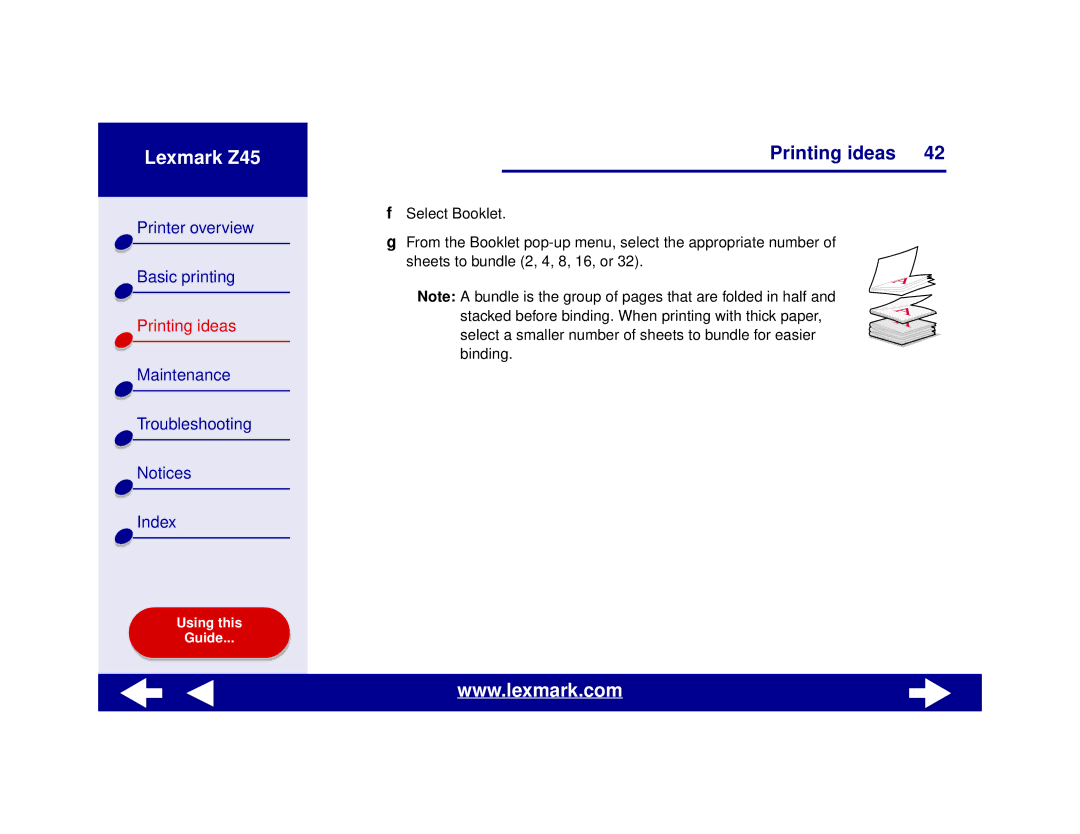 Lexmark manual Lexmark Z45 