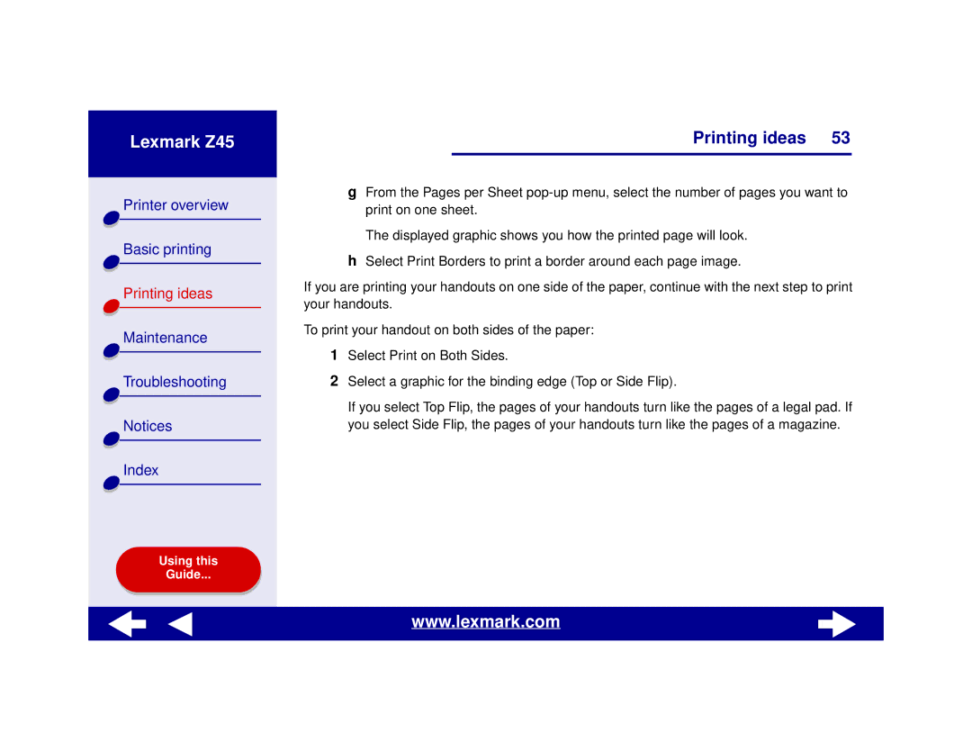 Lexmark manual Lexmark Z45 