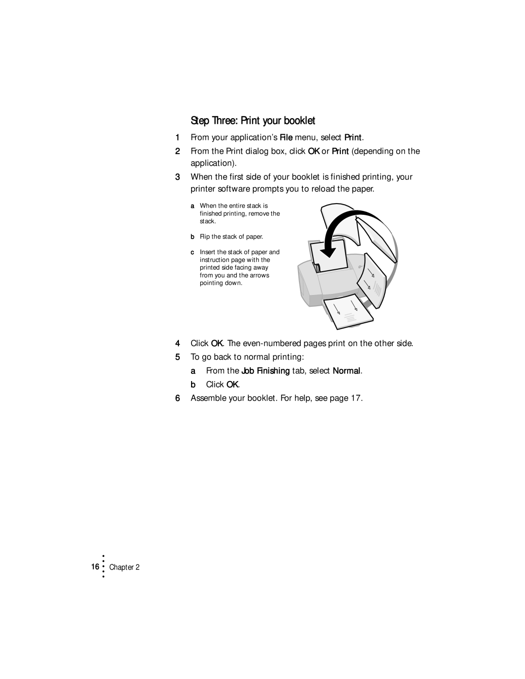 Lexmark Z53 manual Step Three Print your booklet 