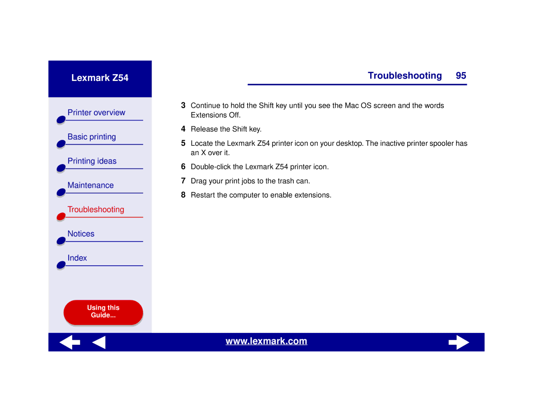 Lexmark manual Lexmark Z54 