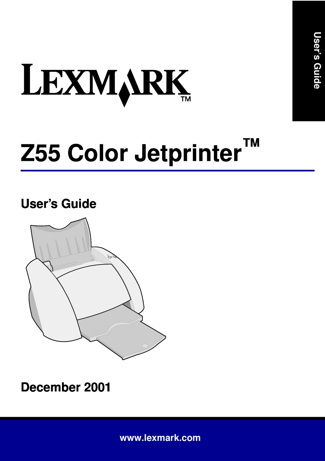 Lexmark manual Z55 Color Jetprinter, User’s Guide December 