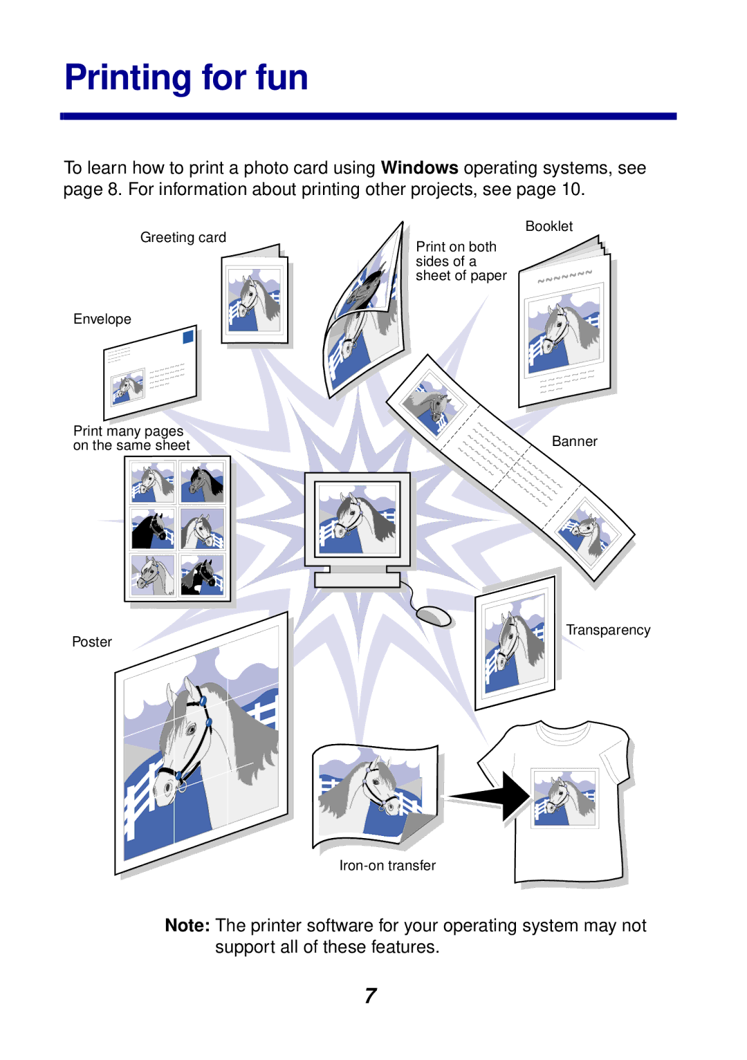 Lexmark Z55 manual Printing for fun 