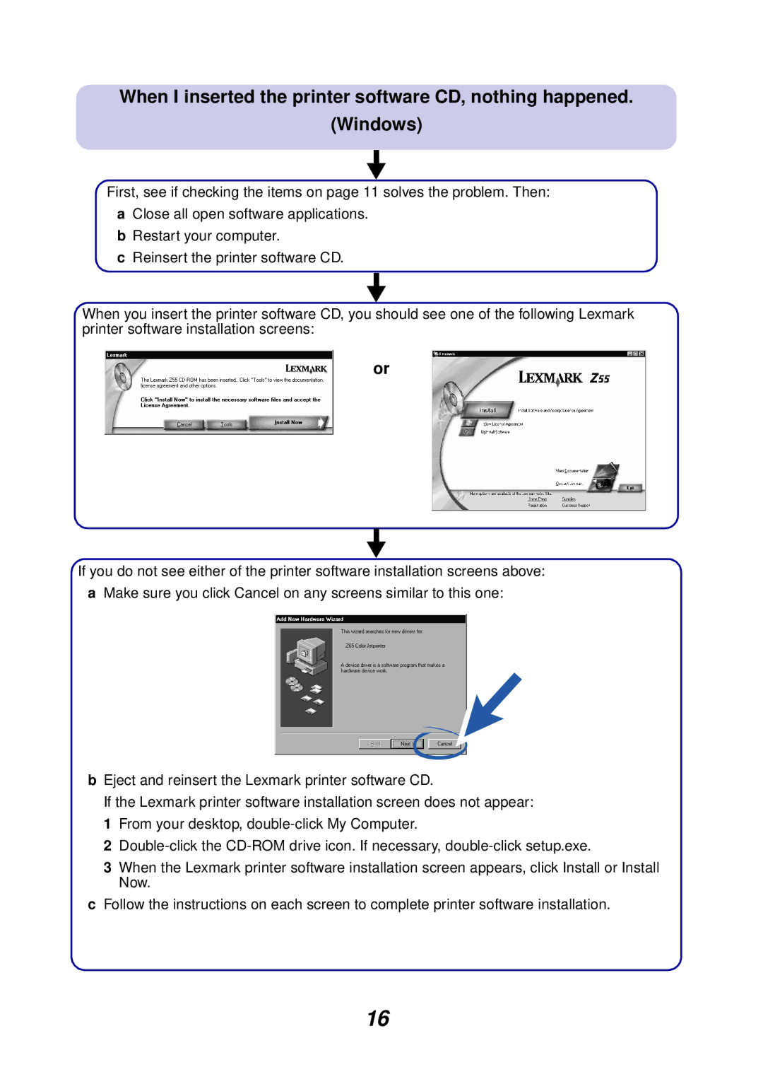 Lexmark Z55 manual 