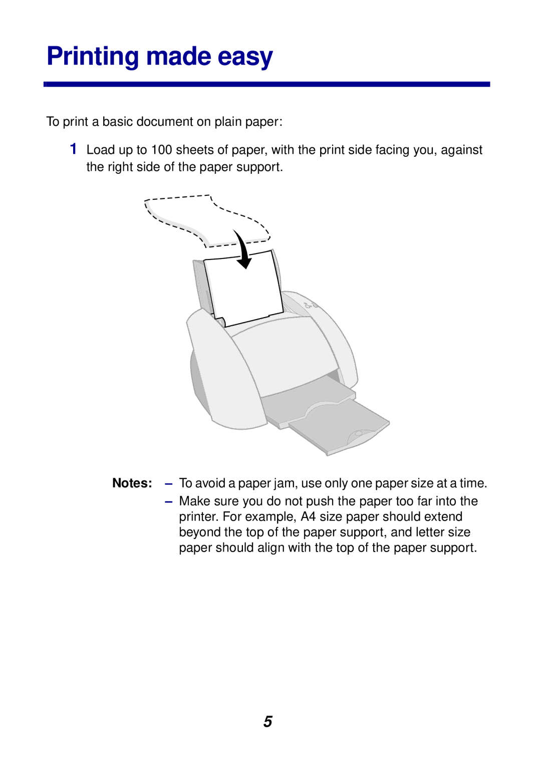 Lexmark Z55 manual Printing made easy 