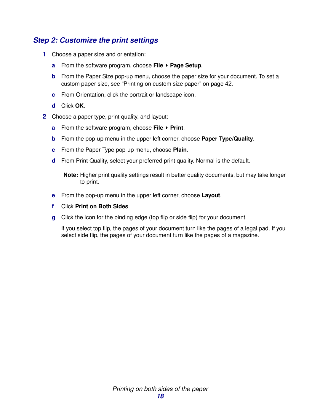 Lexmark Z600 Series manual Click Print on Both Sides 