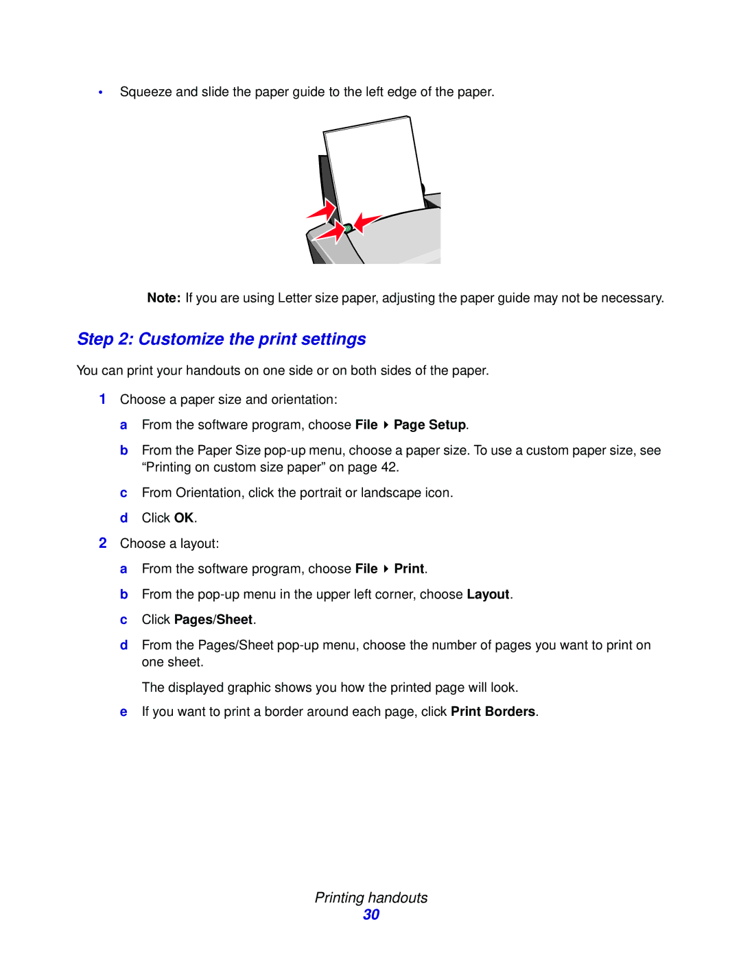 Lexmark Z600 Series manual Customize the print settings 