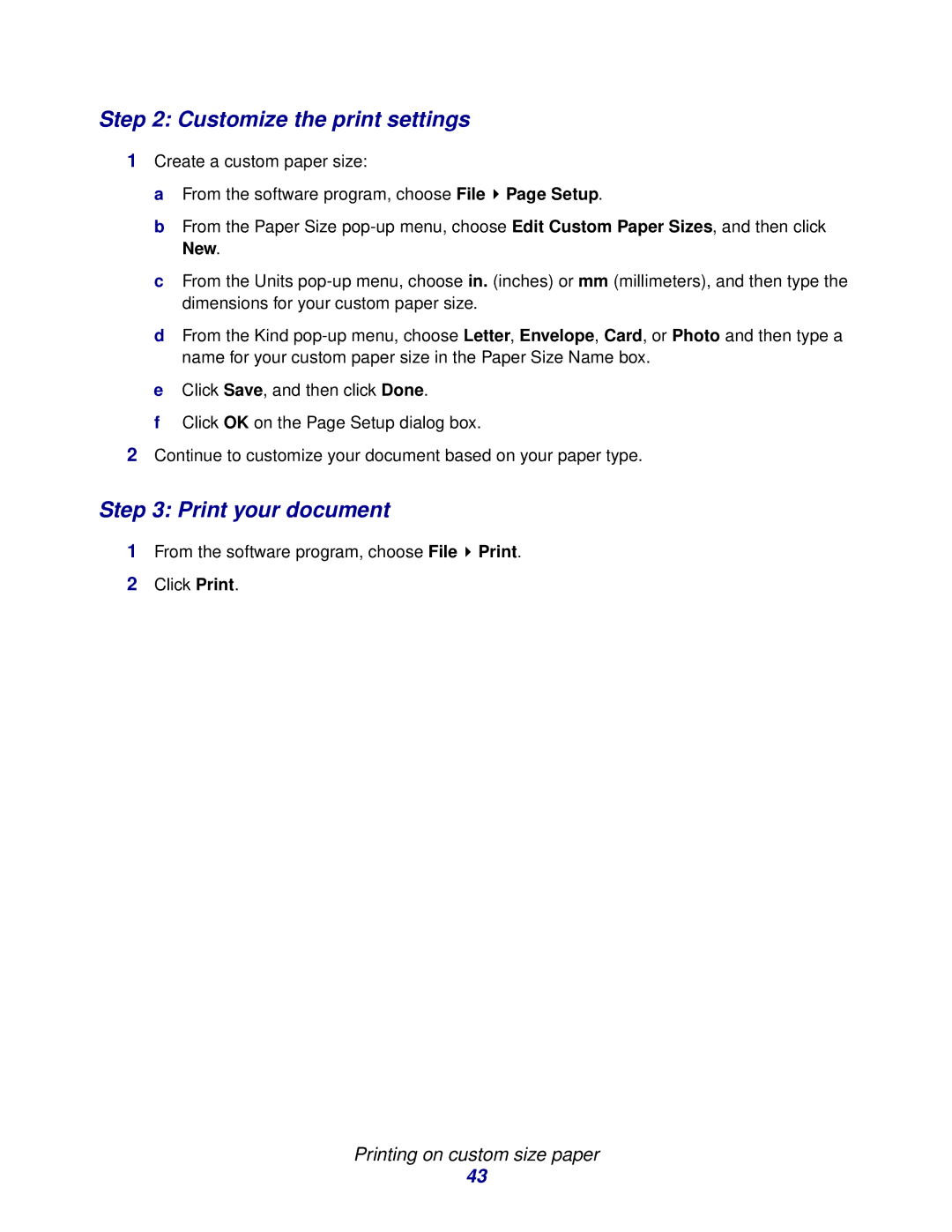 Lexmark Z600 Series manual Customize the print settings 