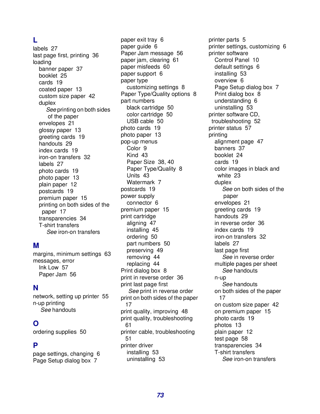 Lexmark Z600 Series manual See print in reverse order print on both sides of the paper 