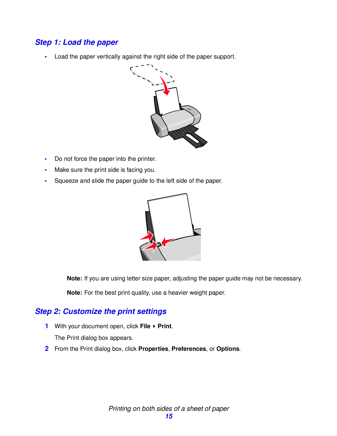 Lexmark Z600 manual Load the paper 