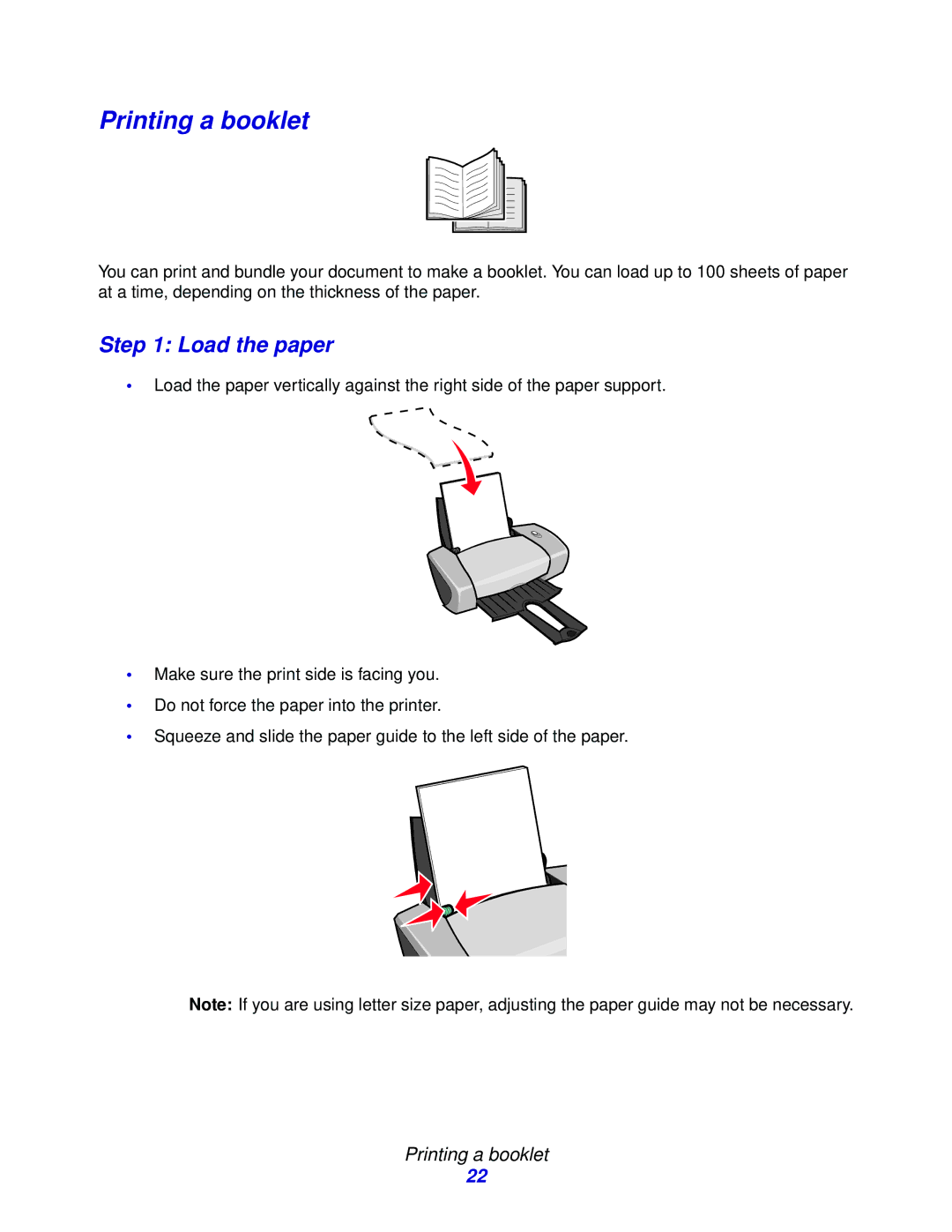 Lexmark Z600 manual Printing a booklet 