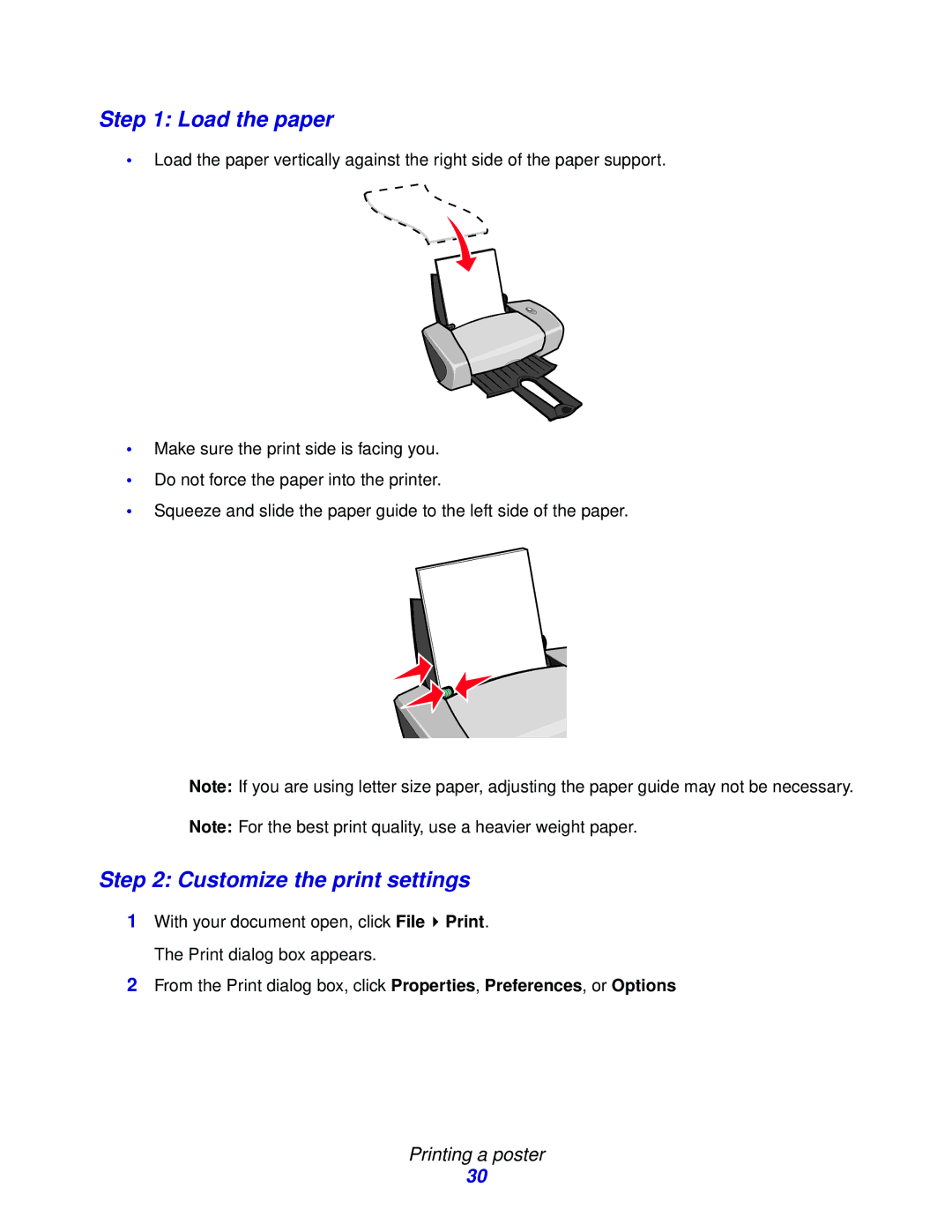 Lexmark Z600 manual Load the paper 