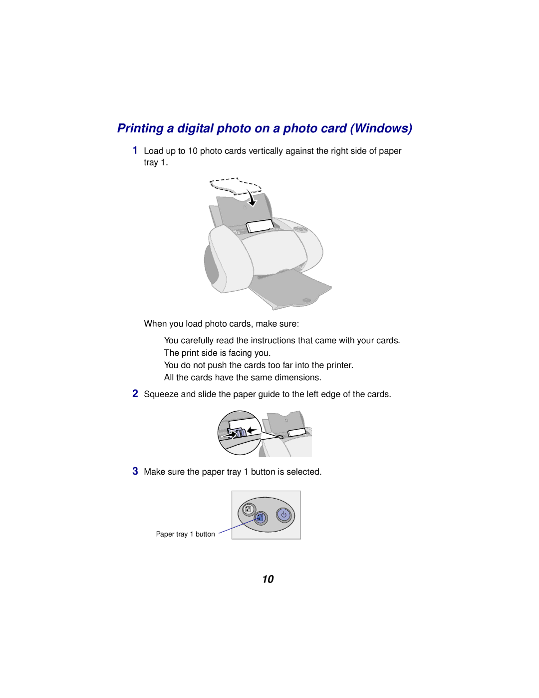 Lexmark Z65 manual Printing a digital photo on a photo card Windows 