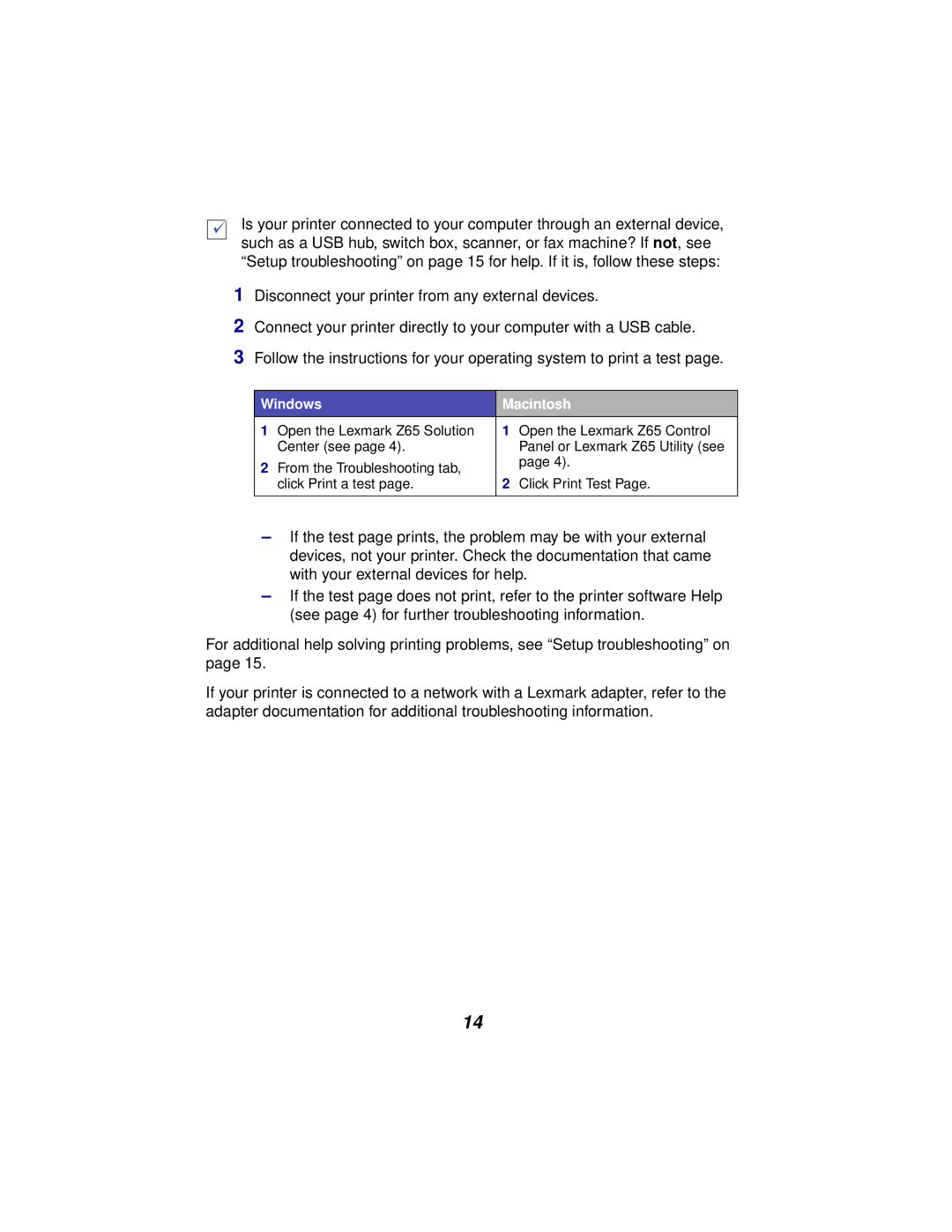 Lexmark Z65 manual Windows Macintosh 