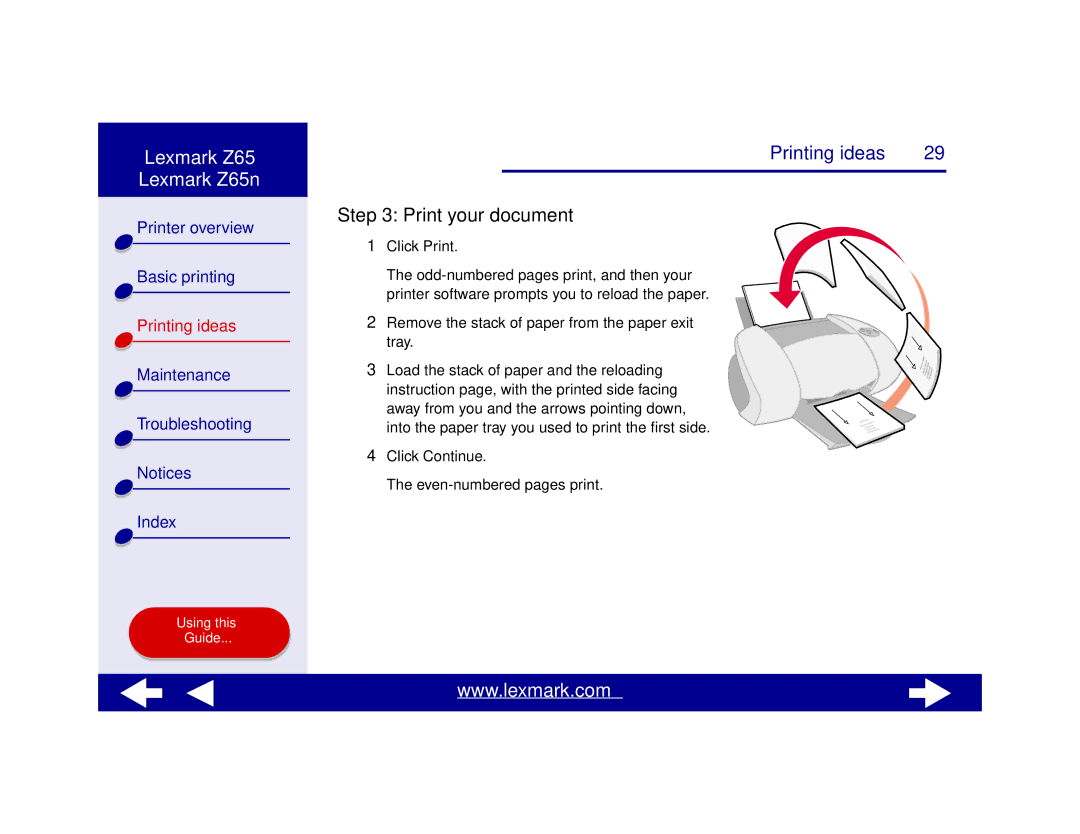 Lexmark Z65n manual Print your document 