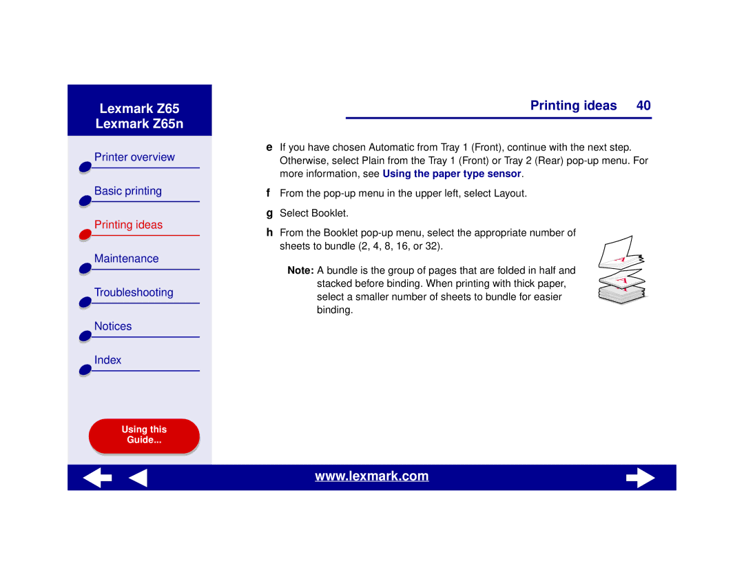 Lexmark manual Lexmark Z65 Lexmark Z65n 