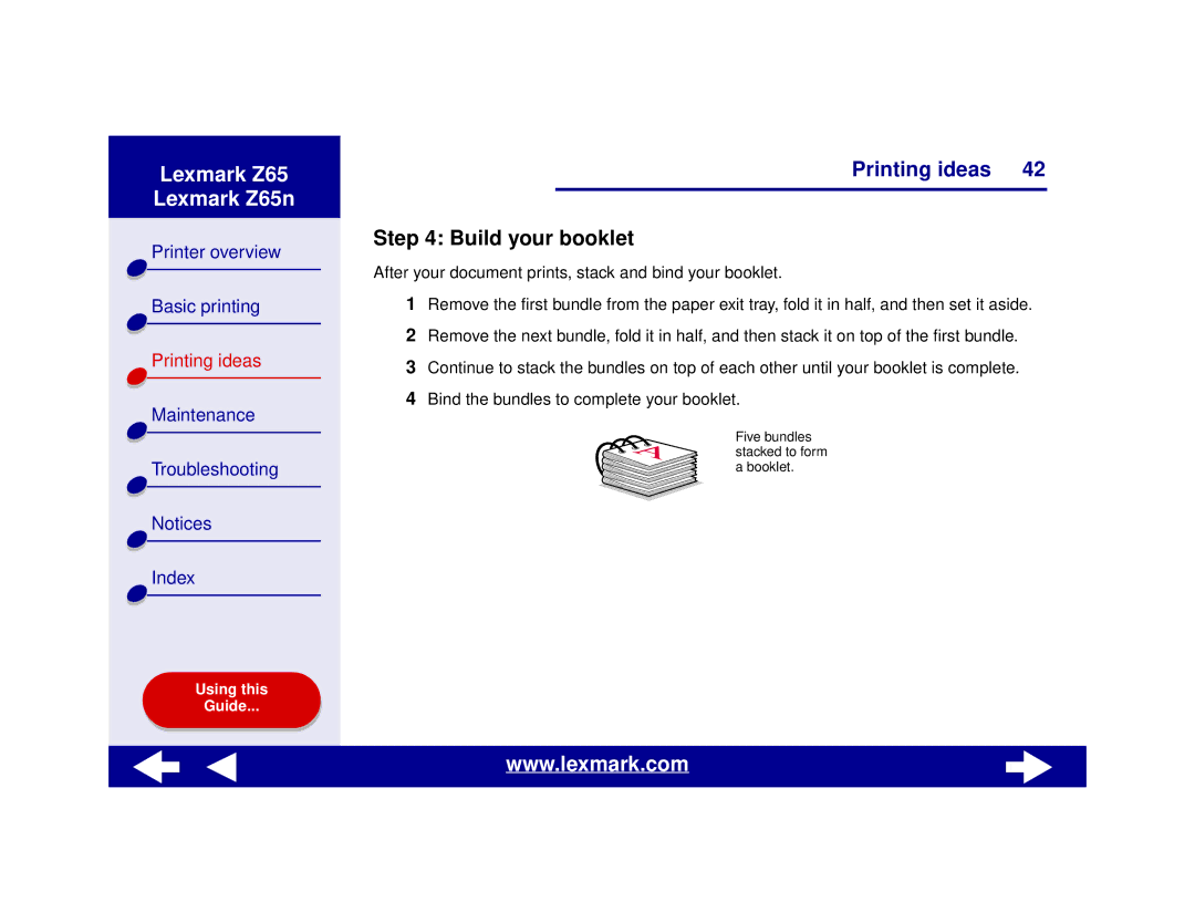 Lexmark Z65n manual Build your booklet 