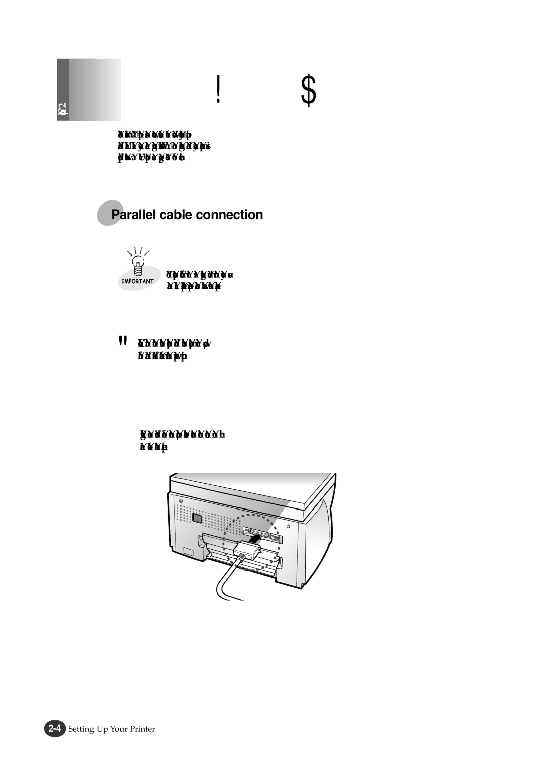 Lexmark Z82 manual Onnecting the Printer Cable 