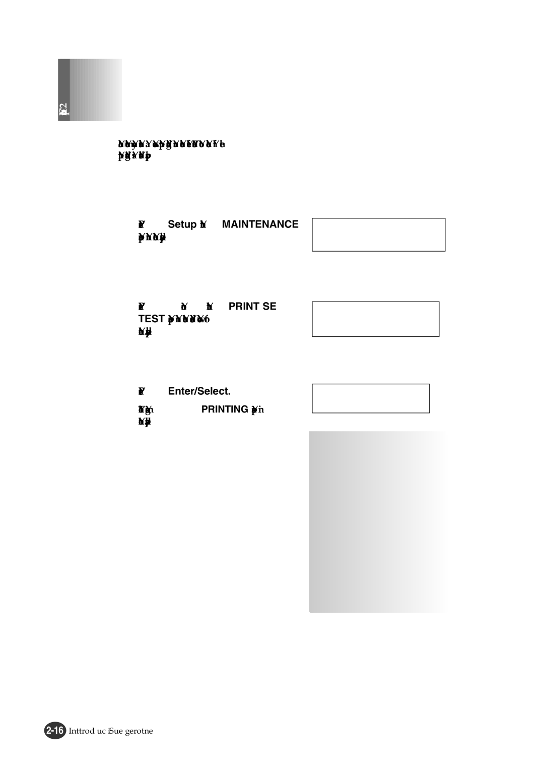 Lexmark Z82 manual Esting the Printer, Press Setup until Maintenance appears in the display 