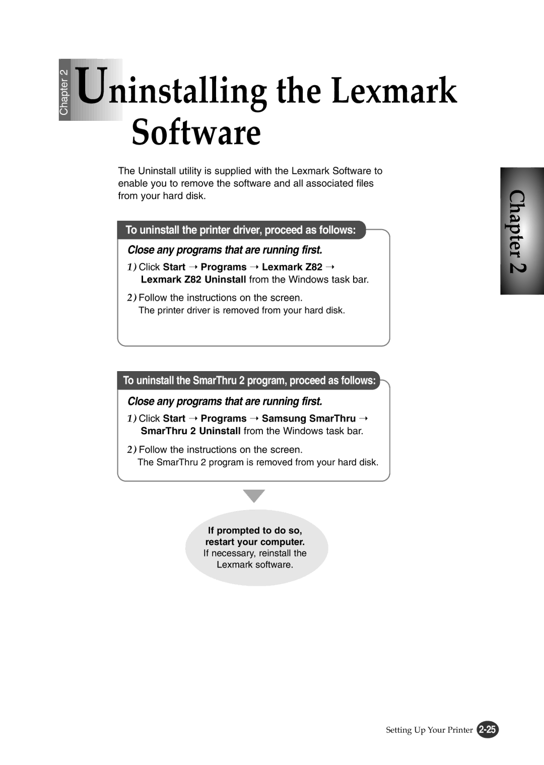 Lexmark Z82 manual Software 