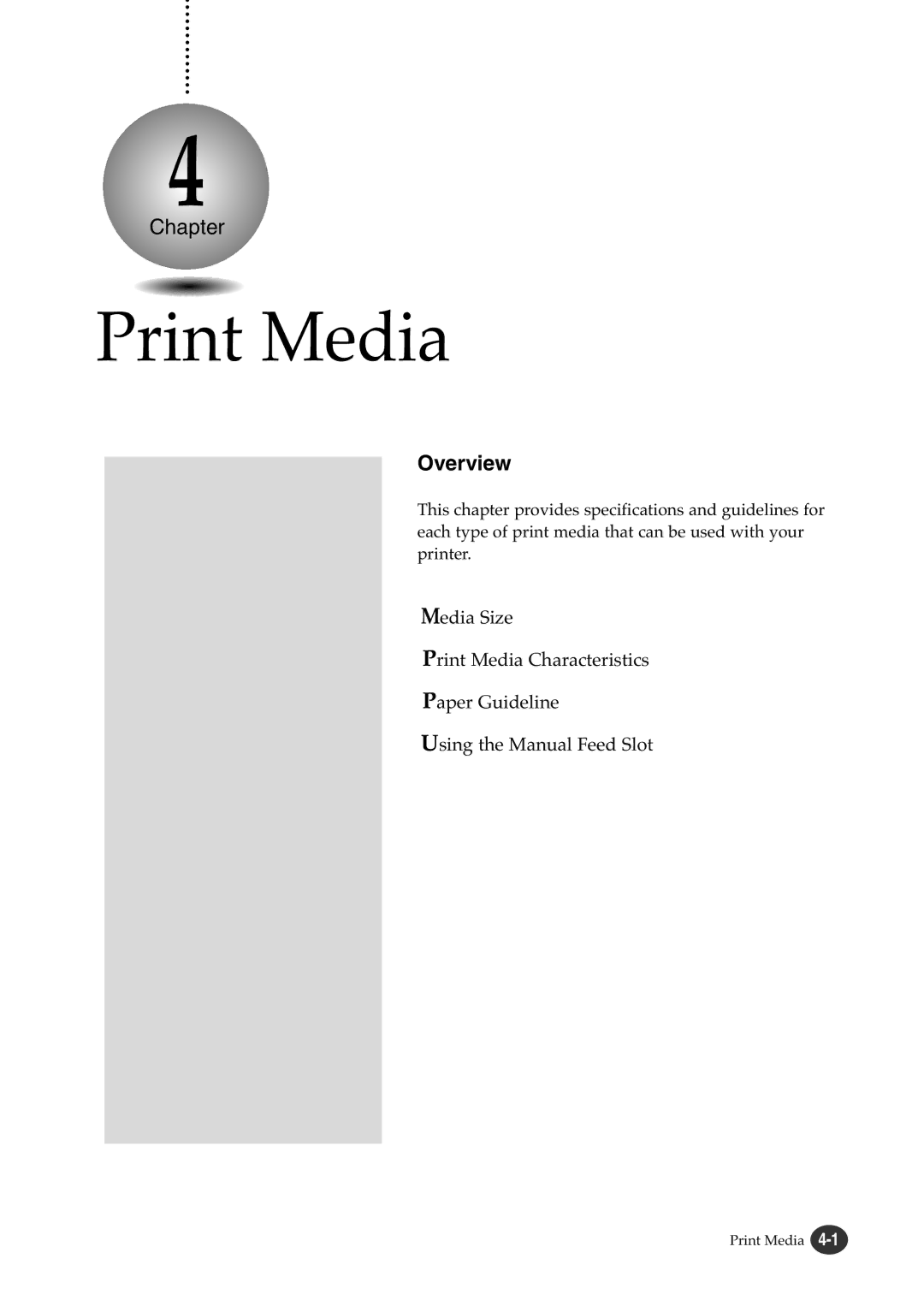 Lexmark Z82 manual Print Media 