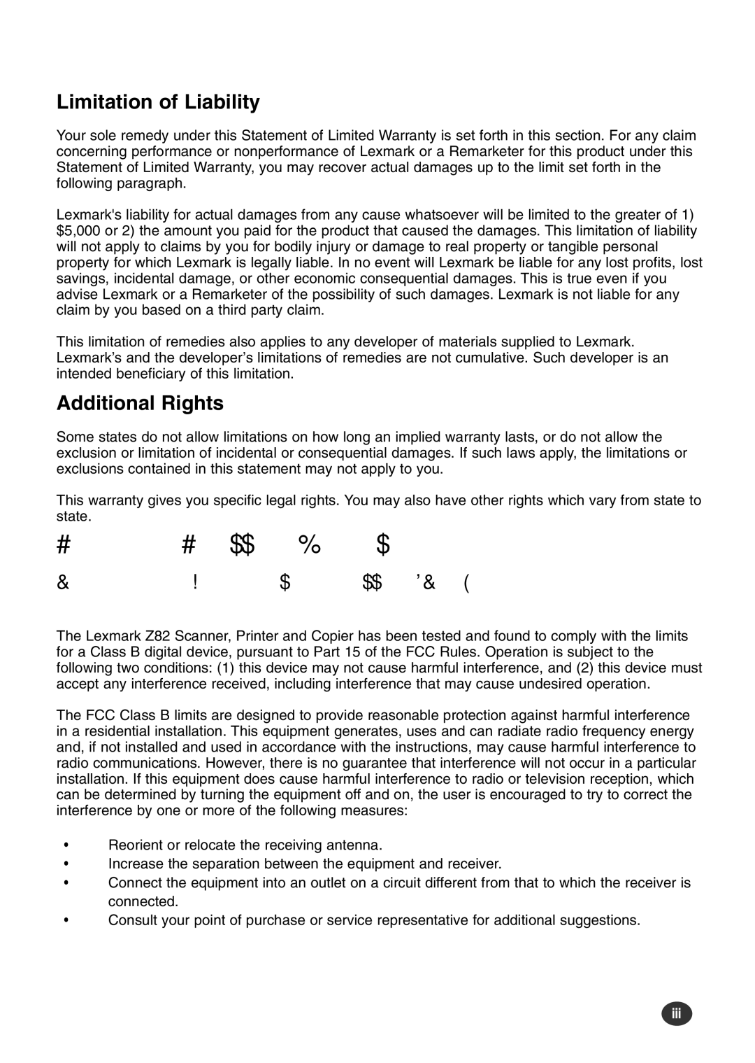 Lexmark Z82 manual Electronic Emission Notices 