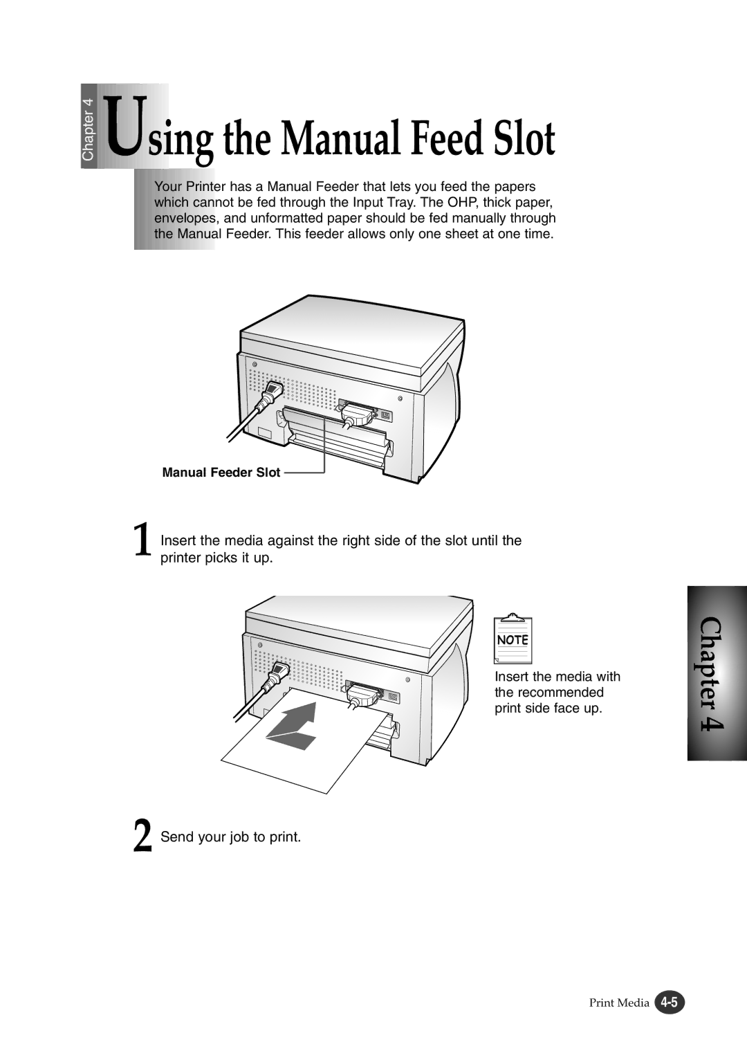 Lexmark Z82 manual Using the Manual Feed Slot 