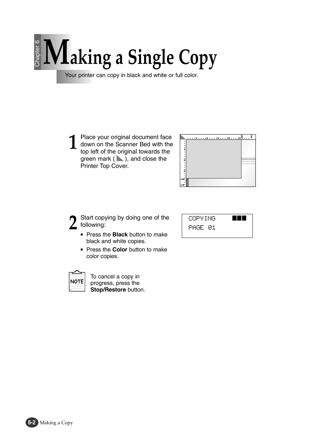 Lexmark Z82 manual Aking a Single Copy 